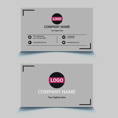Print-ready Modern presentation card. Vector business card template. Visiting card for business and personal use. Vector illustration design.

