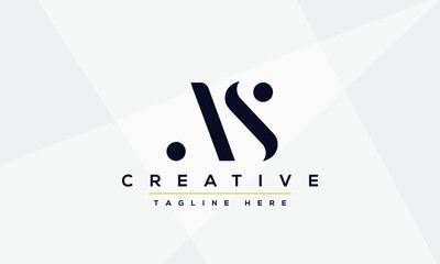 AS Letter Logo Design. Creative Modern A S Letters icon vector Illustration.