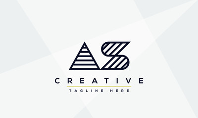 Obraz premium AS Letter Logo Design. Creative Modern A S Letters icon vector Illustration.
