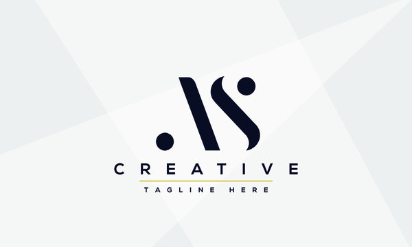 AS Letter Logo Design. Creative Modern A S Letters icon vector Illustration.