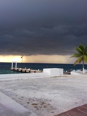 beach at dusk