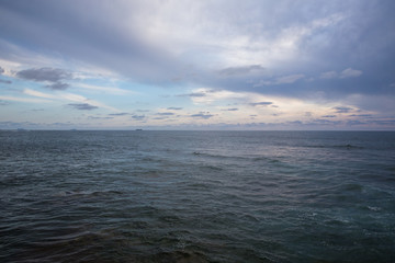 clouds over the Pacific Ocean at sunset