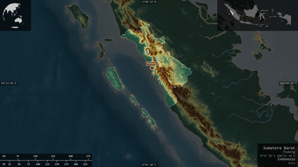 Sumatera Barat, Indonesia - composition. Relief