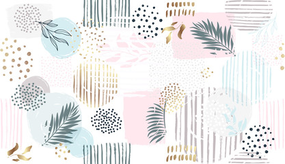 Seamless floral pattern.  Vector hand draw