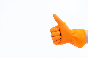 Virus protection products, antibacterial masks, syringes, vaccine, and gloved hands. OK sign with your fingers, complete security. Space for text