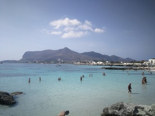 Obraz premium beach, Caribbean feeling and island, Sicily 