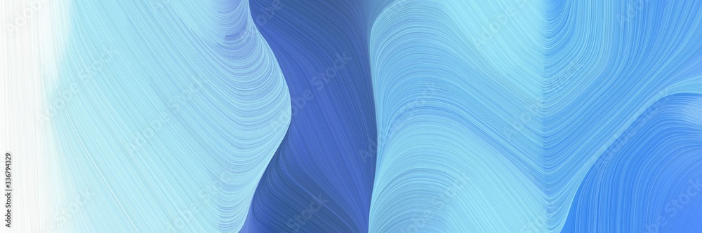 Poster modern artistic designed horizontal header with sky blue, baby blue and steel blue colors. graphic w