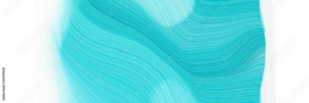 Poster modern dynamic designed horizontal header with medium turquoise, turquoise and light cyan colors. graphic with space for text or image. can be used as header or banner