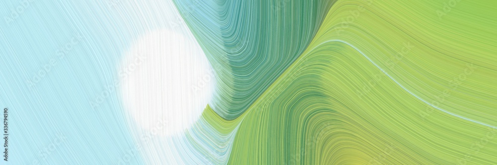 Fototapete modern dynamic designed horizontal header with pale turquoise, dark khaki and powder blue colors. graphic with space for text or image. can be used as header or banner