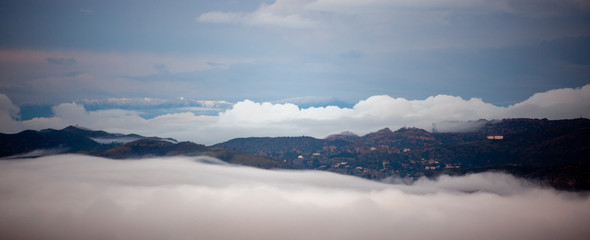 Clouds in the hills