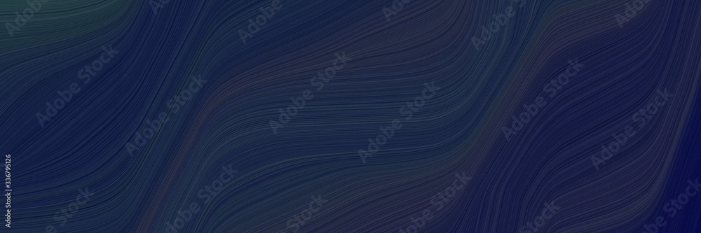 Fototapete modern colorful designed horizontal header with very dark blue and dark slate gray colors. graphic with space for text or image. can be used as header or banner