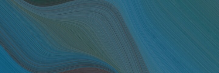 modern decorative designed horizontal banner with dark slate gray, teal blue and dim gray colors. graphic with space for text or image. can be used as header or banner