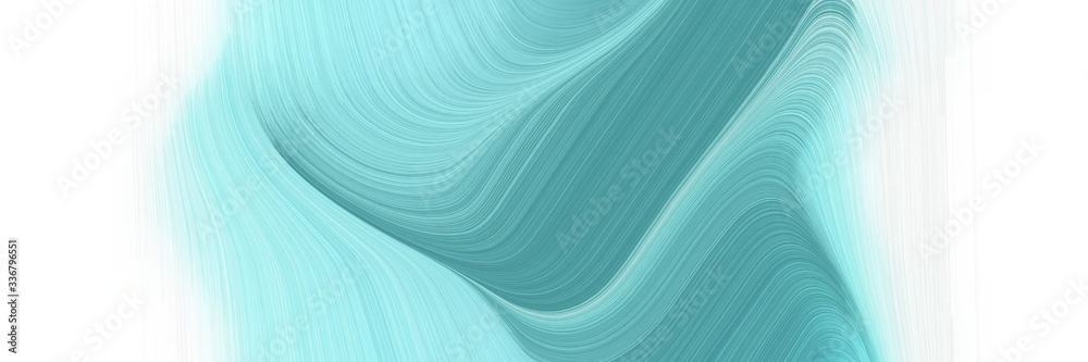Poster modern flowing banner with sky blue, pale turquoise and alice blue colors. graphic with space for te