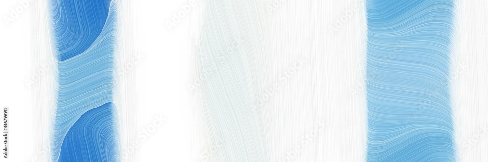 Poster modern surreal header design with white smoke, corn flower blue and sky blue colors. graphic with sp