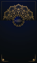 Luxury mandala background with arabesque pattern arabic islamic east style for Wedding card, book cover.
