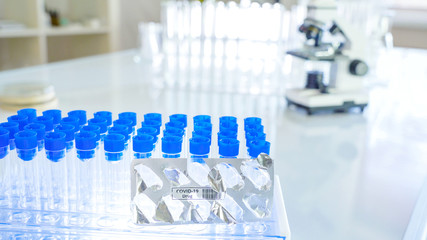 The empty pack of the Covid-19 pack or coronavirus drug