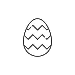 Easter egg. Outline icon. Celebration vector illustration