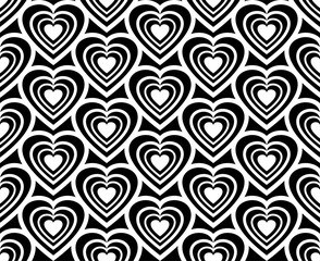 Fototapeta na wymiar Black heart icon seamless background or texture.