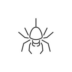 Spider. Outline icon. Animal vector illustration