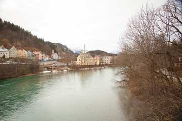 Beautiful panoramic landscape in German Alps