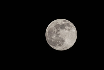 Supermoon, full moon seen from Frastanz, Vorarlberg, Austria 07.04.2020