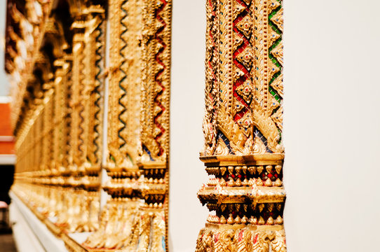 Buddhist temple detail, Bangkok, Thailand, Southeast Asia