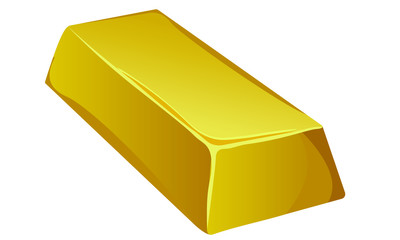 single wealthy valuable and heavy gold bar nugget