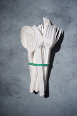 Disposable plastic cutlery