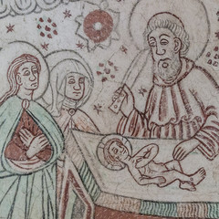 a gothic fresco of the circumcision of Jesus