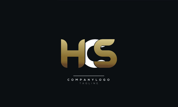 HCS Letter logo alphabet monogram initial based icon design