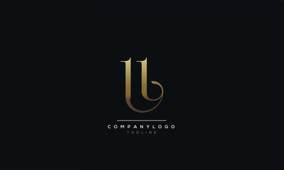LI Letter logo alphabet monogram initial based icon design - obrazy, fototapety, plakaty