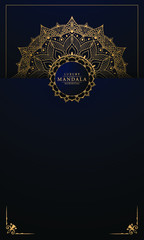 Luxury mandala background with arabesque pattern arabic islamic east style for Wedding card, book cover.
