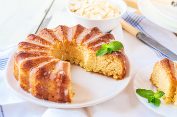 cornmeal cake  from corn flour simple recipe