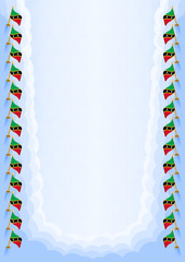  frame and border with Saint Kitts and Nevis flag