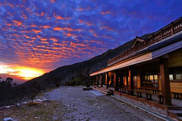 Side shot of Tianchi Lodge in  Nantou County Taiwan