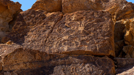 Ancient Petroglyphs at Chalfant Valley in the Eastern Sierra