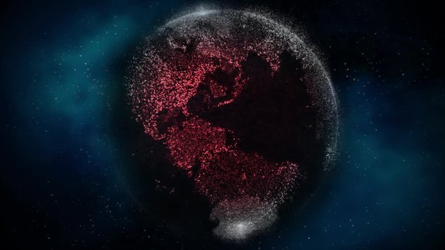 Virus Pandemic Growth. 3d Render Covid-19 Taking over the Planet Earth. Coronavirus Disease Across the Planet. Medical Concept. Stay Home. Stop Together.