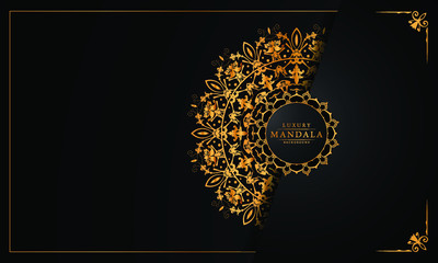 Luxury mandala background with arabesque pattern arabic islamic east style for Wedding card, book cover.
