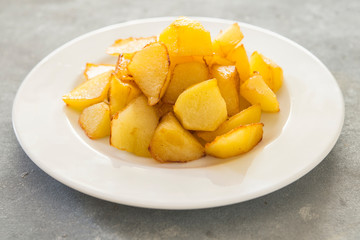 Patatas bravas traditional Spanish potatoes snack tapas