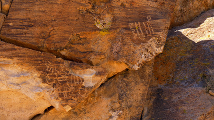 Ancient Petroglyphs at Chalfant Valley in the Eastern Sierra