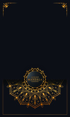 uxury mandala background with arabesque pattern arabic islamic east style for Wedding card, book cover.
