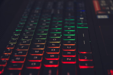 Backlight gaming keyboard with versatile color schemes	