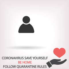 Human  vector icon , lorem ipsum Flat design