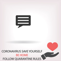 Chat sms  vector icon , lorem ipsum Flat design