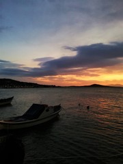 Naklejka premium sunset on the sea