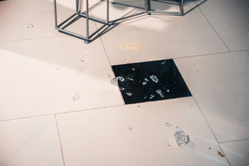 broken pieces of glass