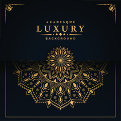 Luxury mandala background with arabesque pattern arabic islamic east style for Wedding card, book cover.
