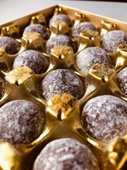 chocolate candy in a box