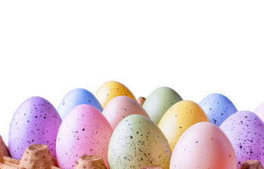 Multi-colored Easter eggs, easter background