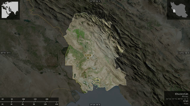 Khuzestan, Iran - composition. Satellite
